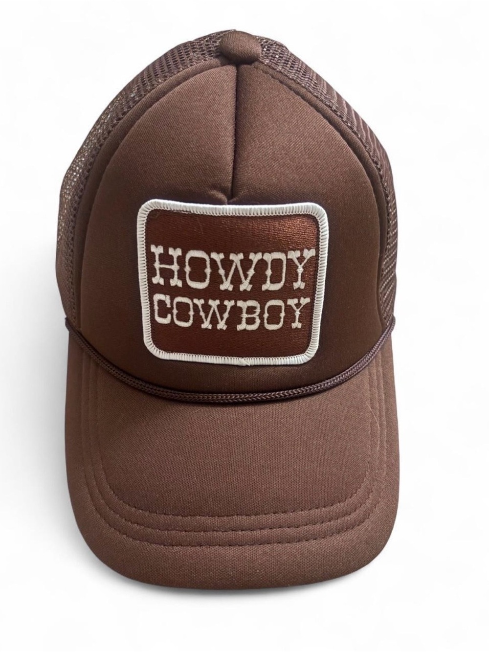 Brown 'Howdy Cowboy' Trucker Hat